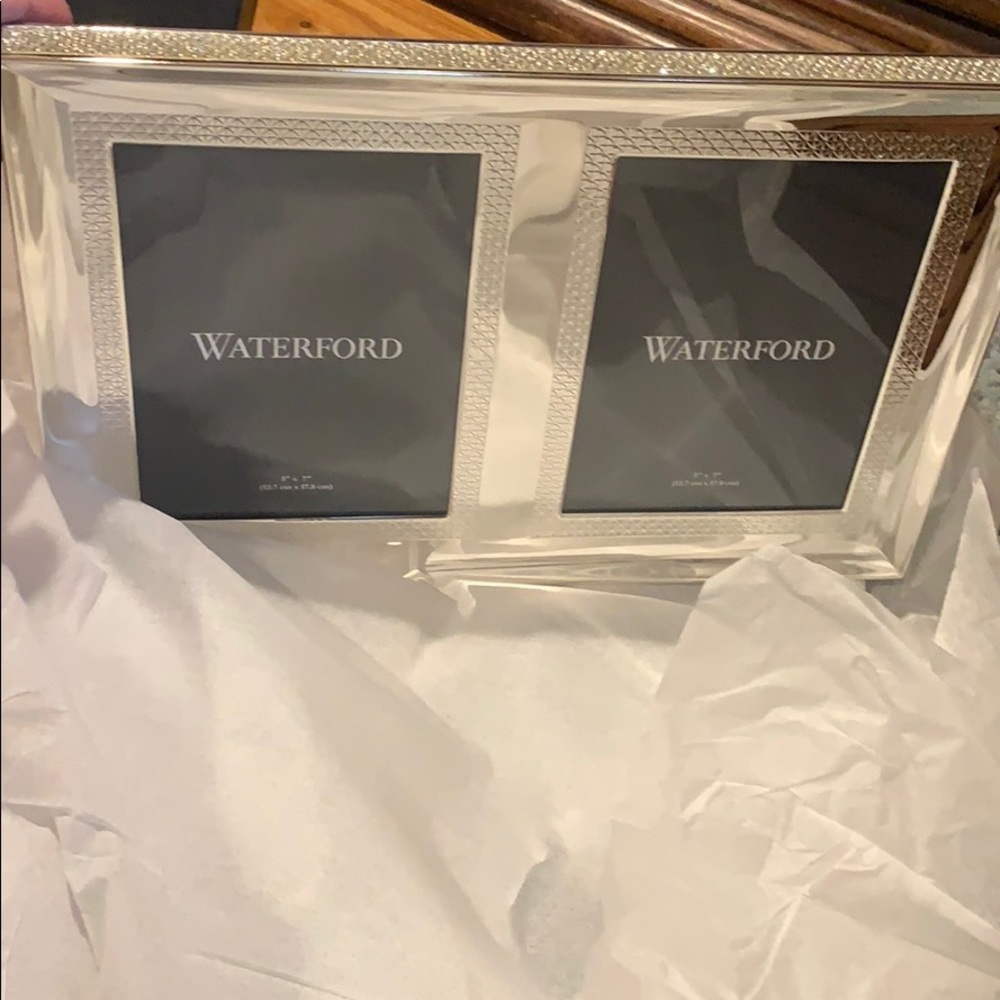 Waterford Lismore Diamond Silver 5x7 Double Frame - Picture 6 of 8